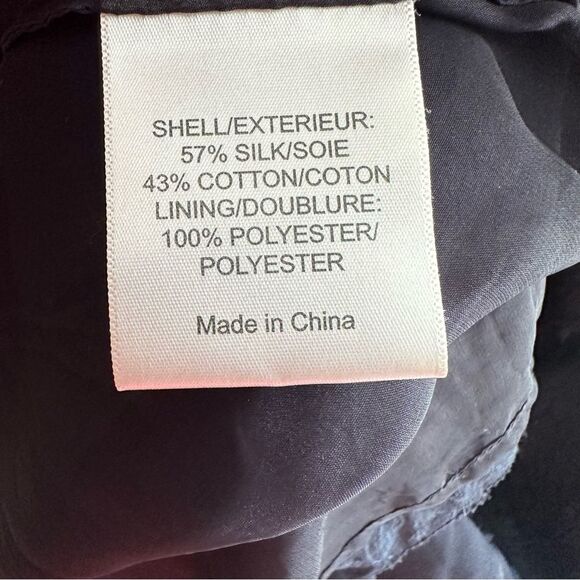 Tory Burch Lallie Silk Floral Sleeveless Ruffle Dress Navy Blue Size 12 - Picture 5 of 6